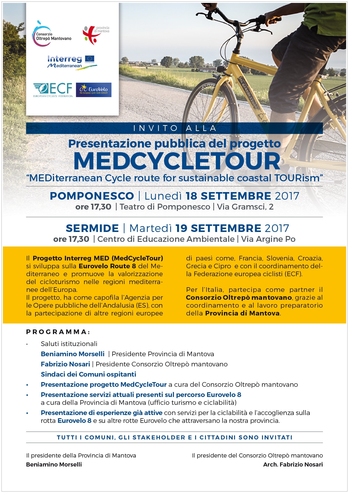 Presentazione del progetto MedCycleTour
