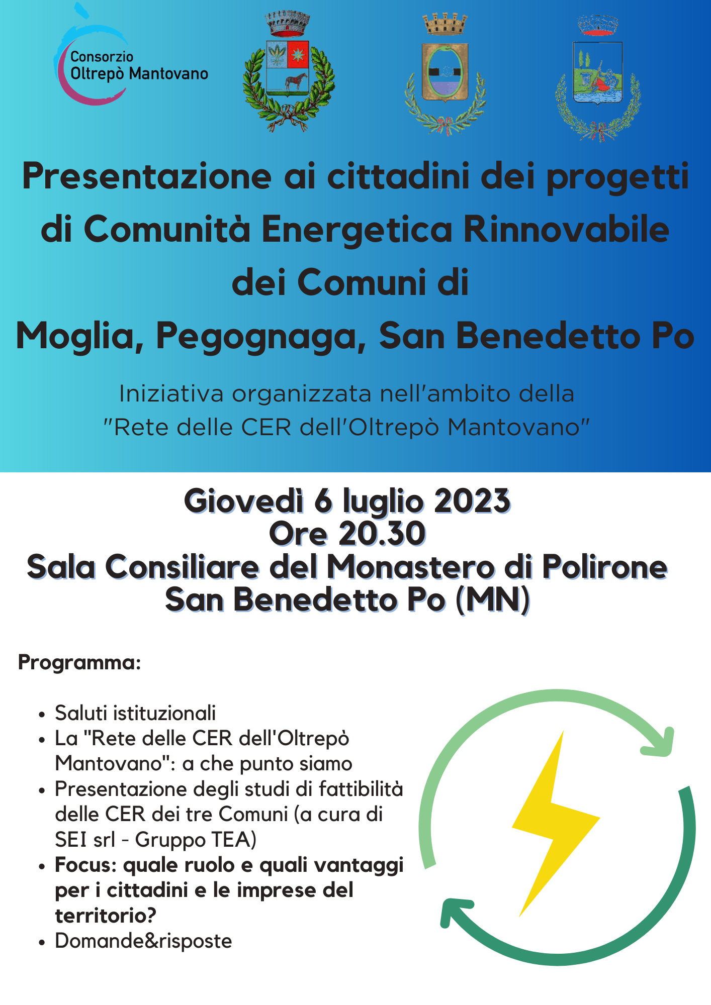 Rete delle Comunità Energetiche Rinnovabili (CER) dell’Oltrepò Mantovano