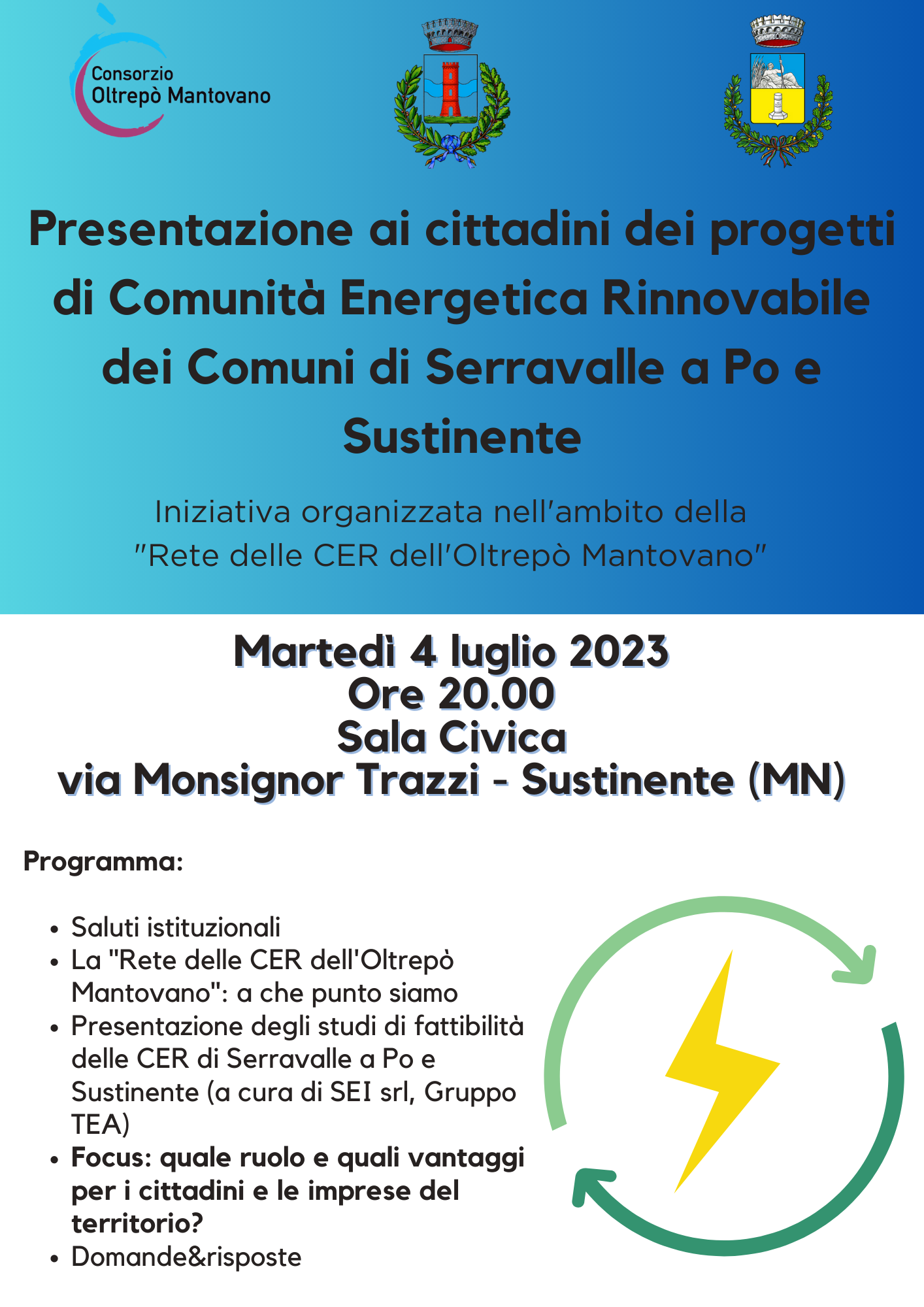 Rete delle Comunità Energetiche Rinnovabili (CER) dell’Oltrepò Mantovano